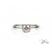 Годежен Пръстен Цвете 18К Бяло Злато с Диамант   Bloom Jewellery